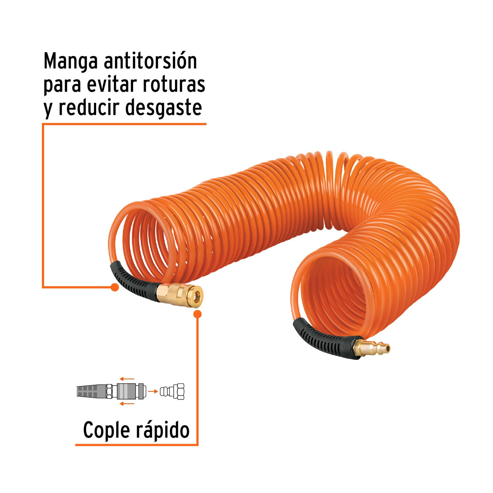 MANG. P/COMP ESPIRAL 1/4X50ft MAN-R-15 TRUPER