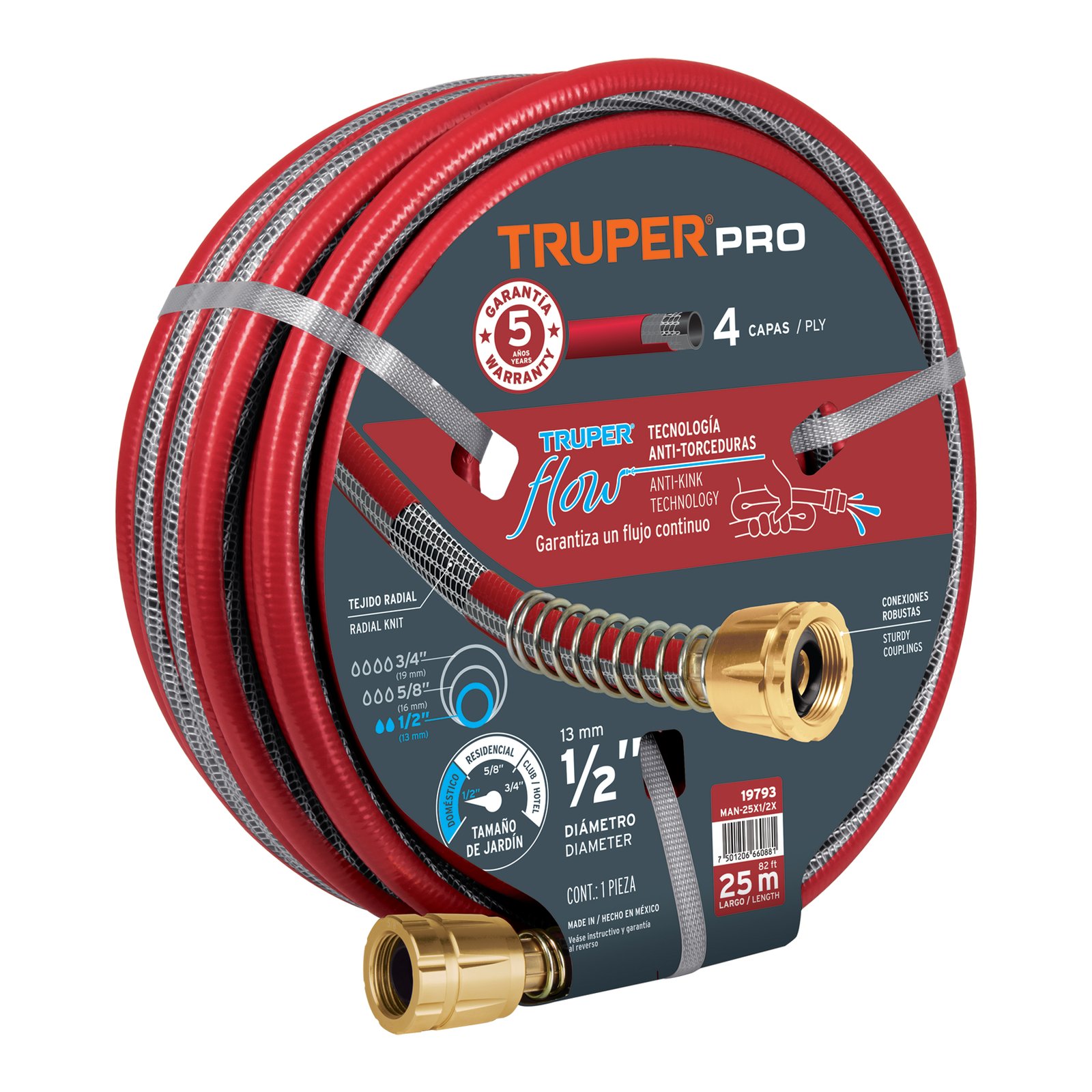 MANG. REFOR 1/2X25MTS 4 CAPAS MAN-25X1/2X TRUPER