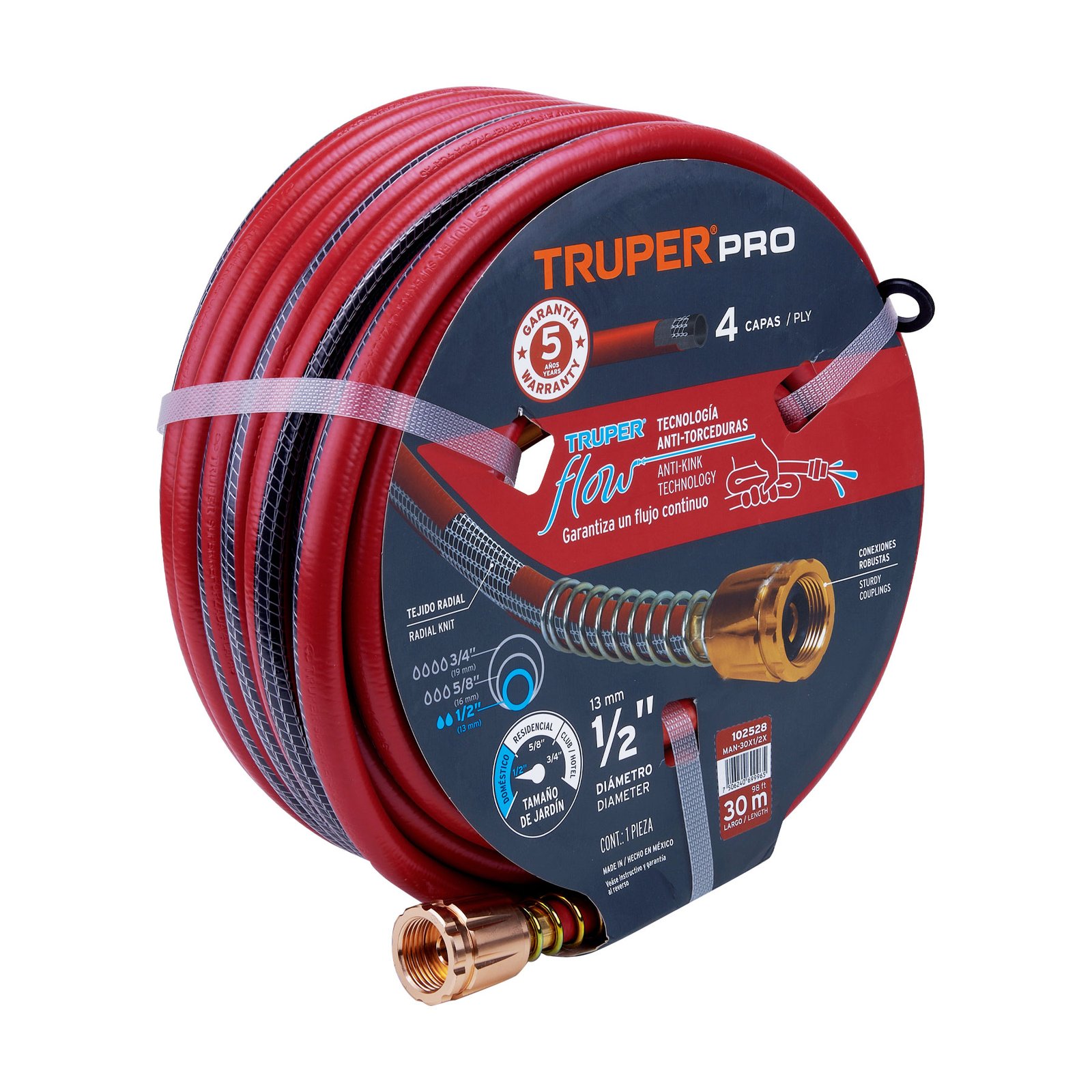 MANG. REFOR 1/2X30MTS 4 CAPAS MAN-30X1/2X TRUPER