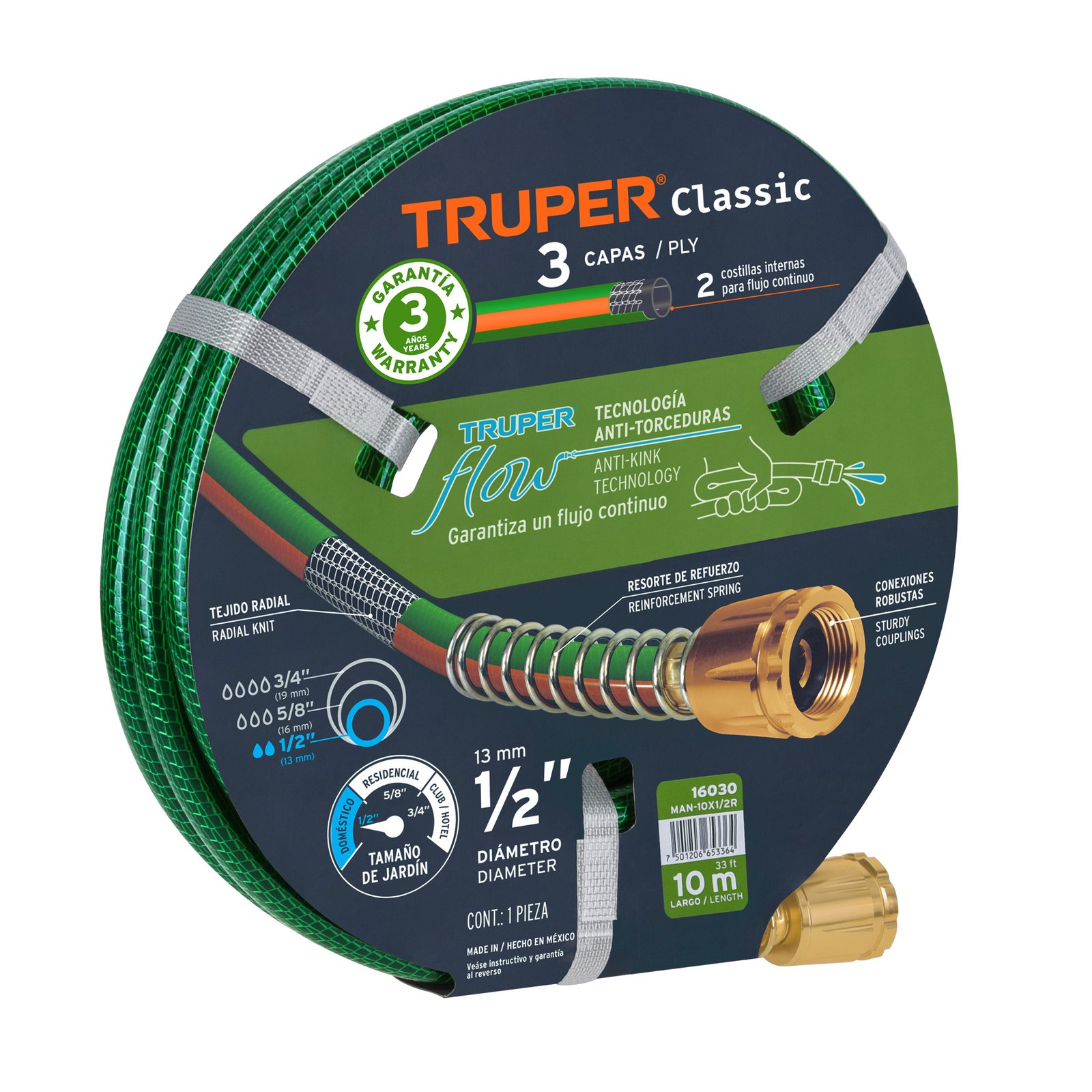 MANG. REFOR TRUPER1/2X10MTS 3 CAPAS MAN-10X1/2R