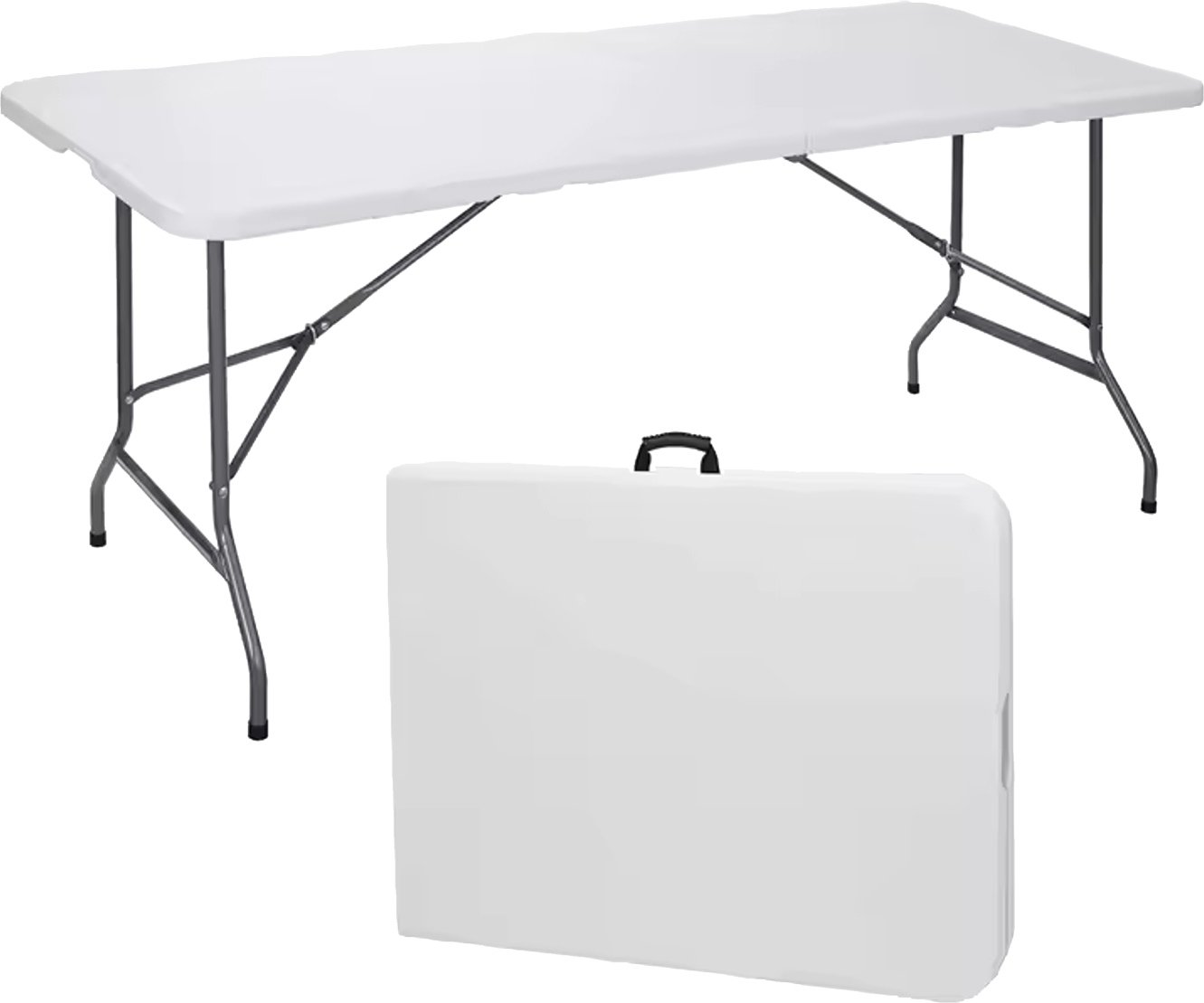 MESA PLEGABLE BLANCA HDPE 180 X 75 UMSA