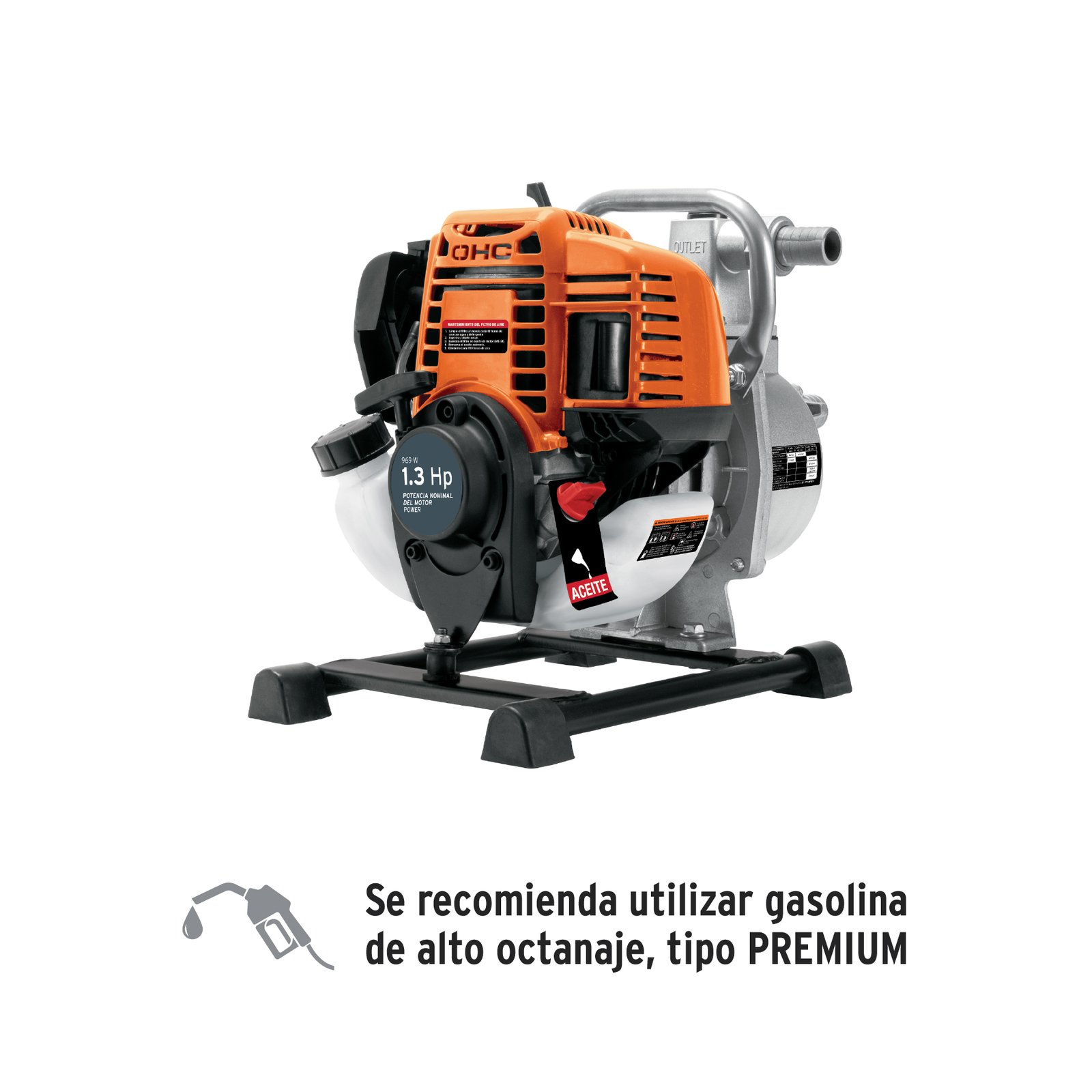 MOTOBOMBA 4 TIEMPOS GASOL 1" x 1" MOTB-14 TRUPER