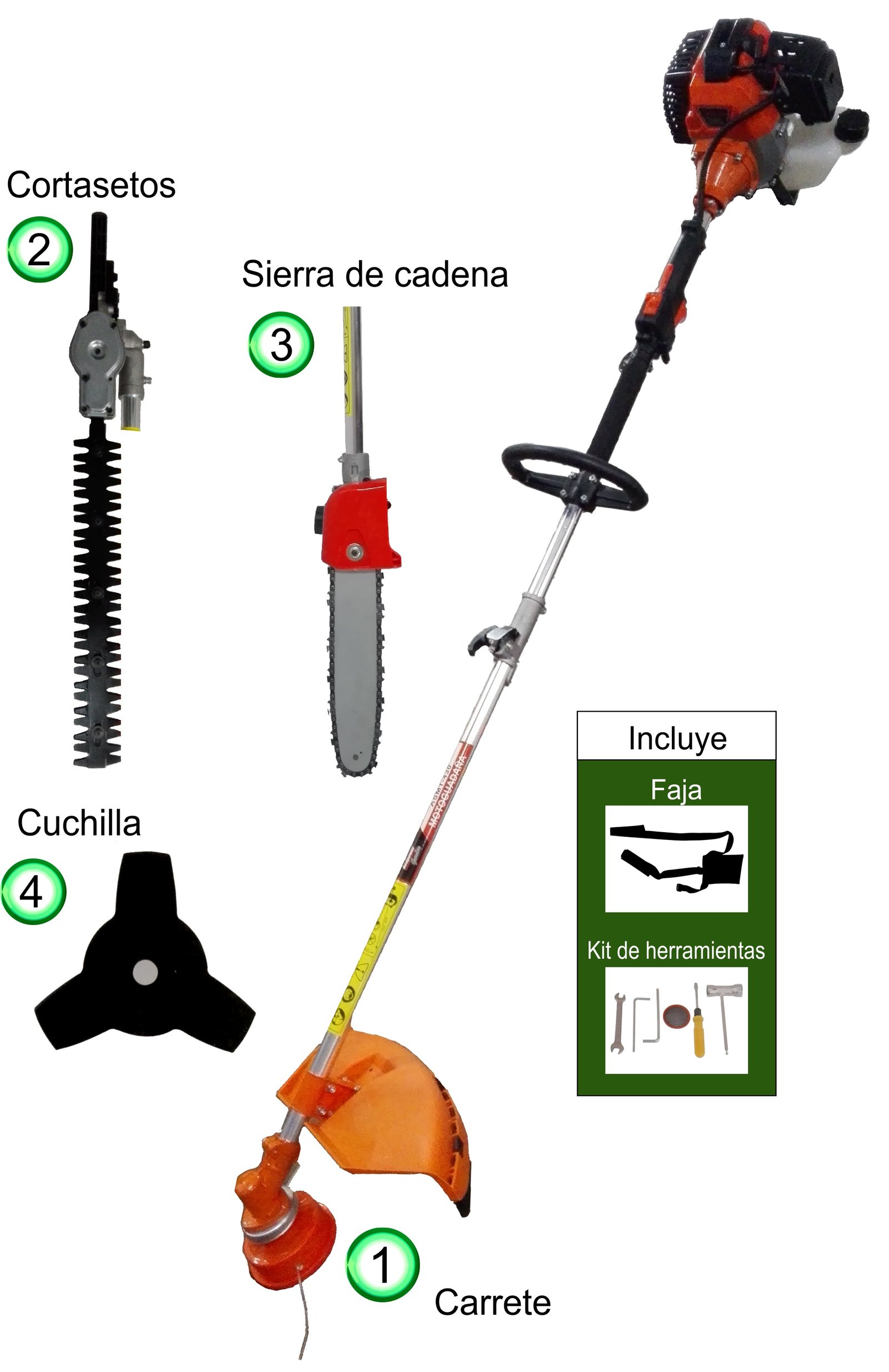 MOTOGUADAÑA MULTI 4-1 43CC ASMT-430 REDPOWER