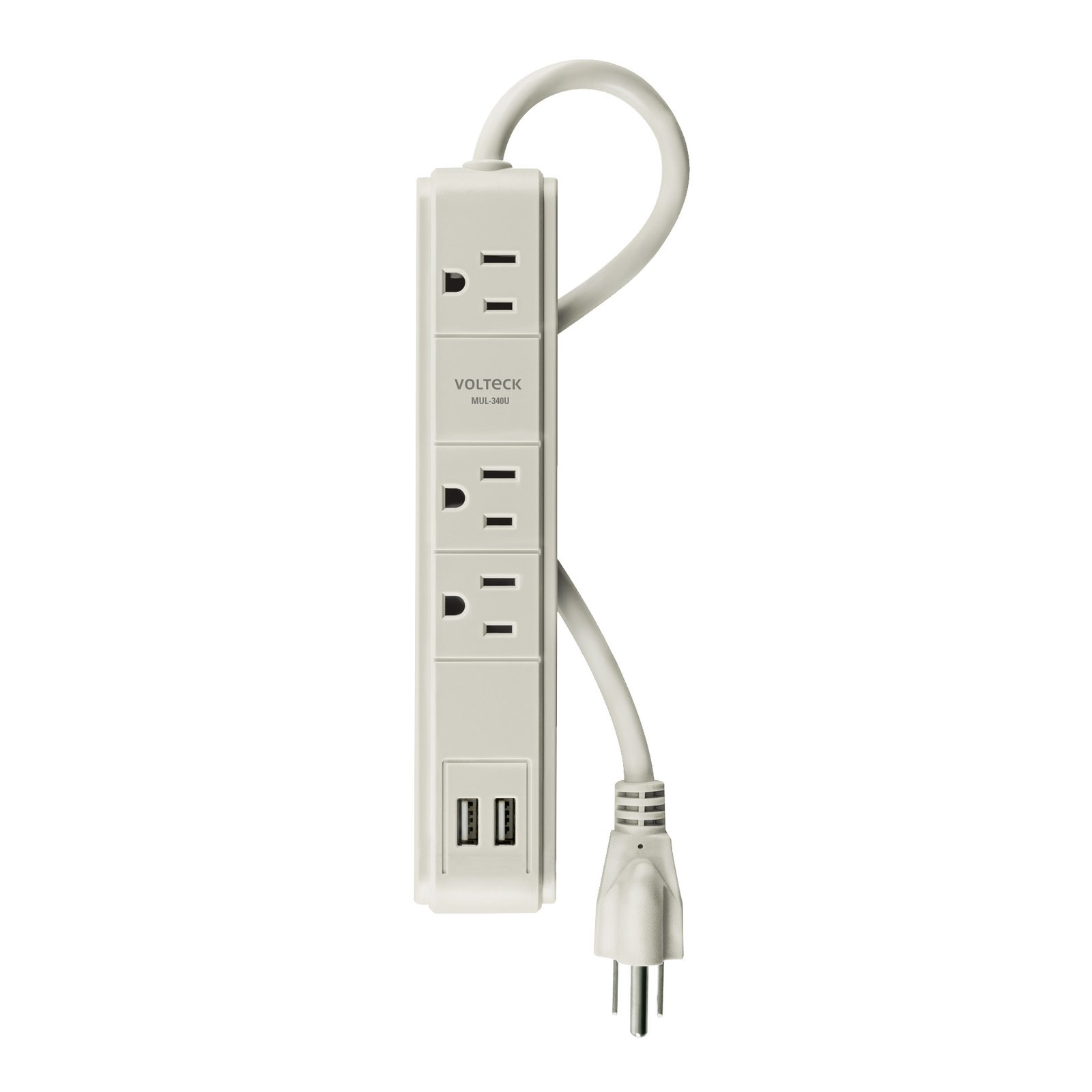 REGLETA CON USB 3 TOMAS BLANCA MUL-340U VOLTECK
