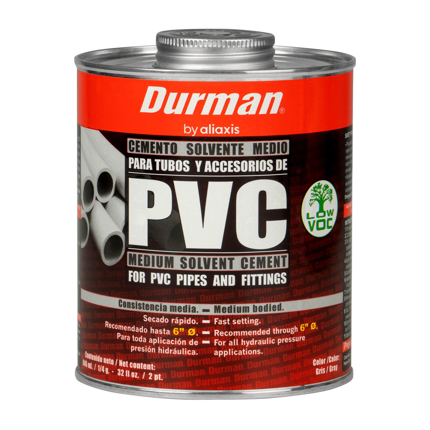 PEGAMENTO PVC GRIS DURMAN 1/4