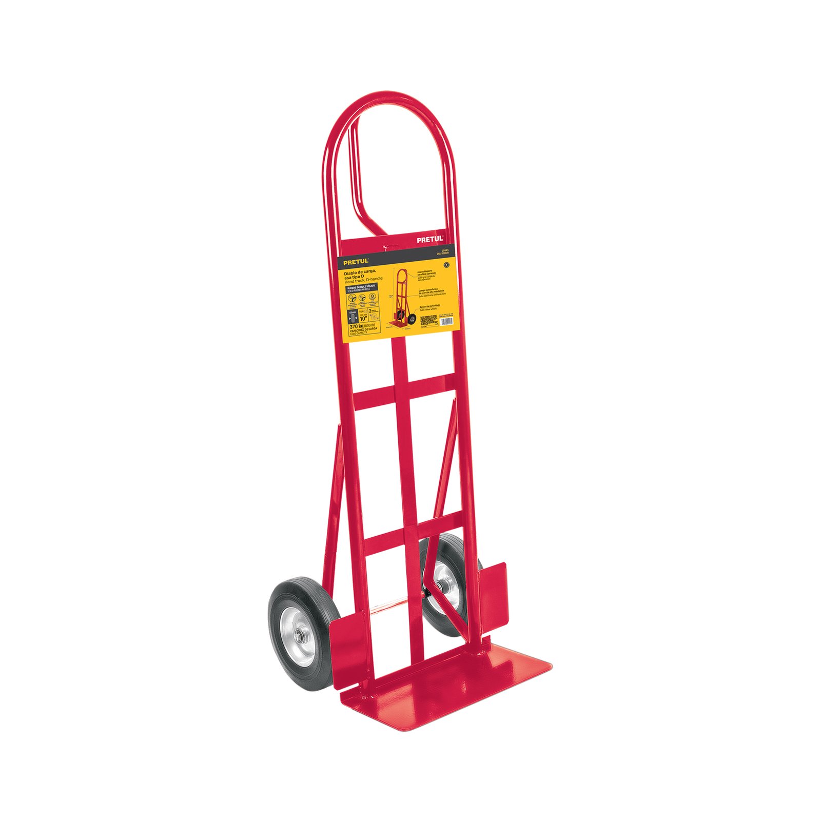 PERRA DE CARGA 370KG HULE SOLIDO DIA-370DH PRETUL