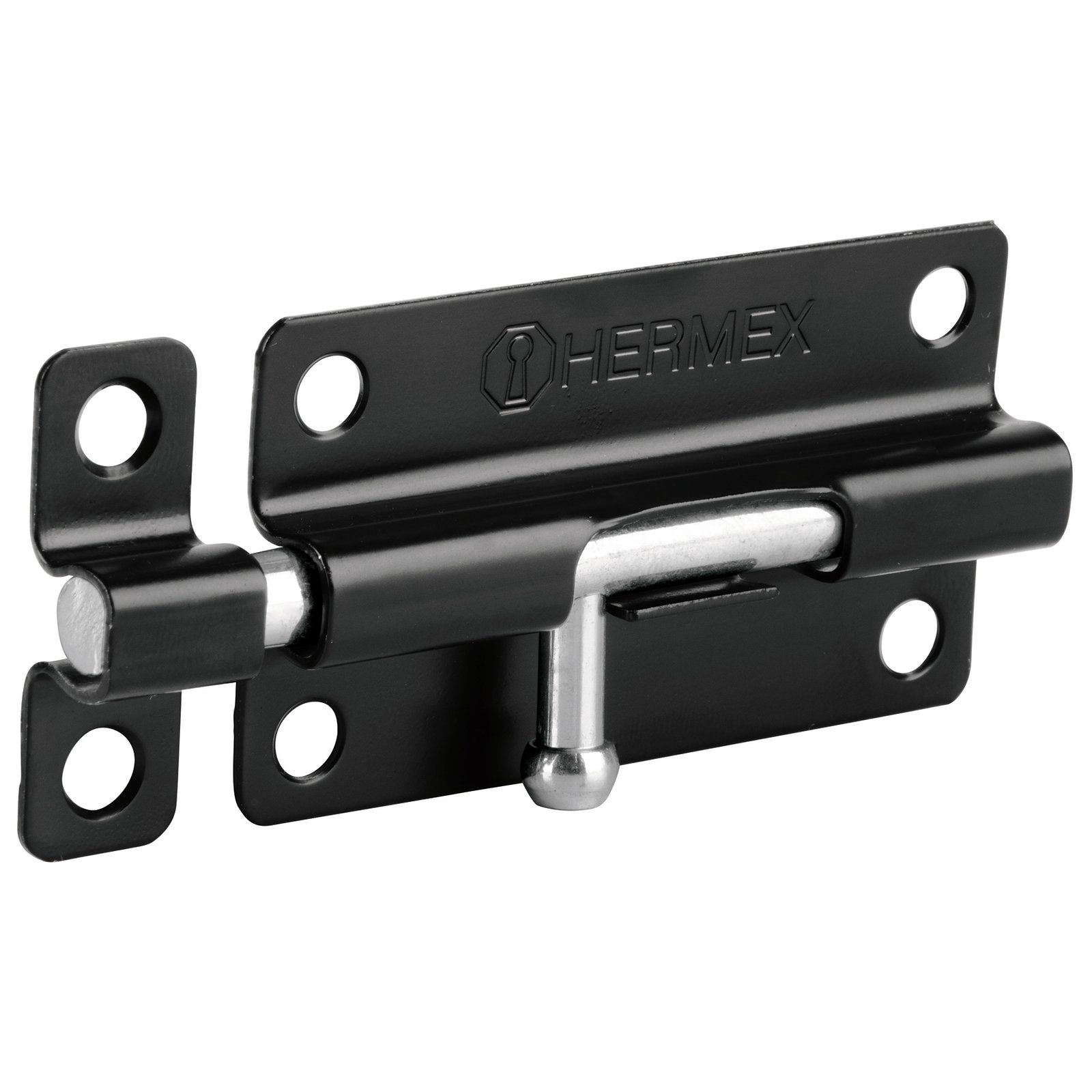 PICAPORTE DE ACERO NEGRO 4" PAS-46 HERMEX-TRUPER