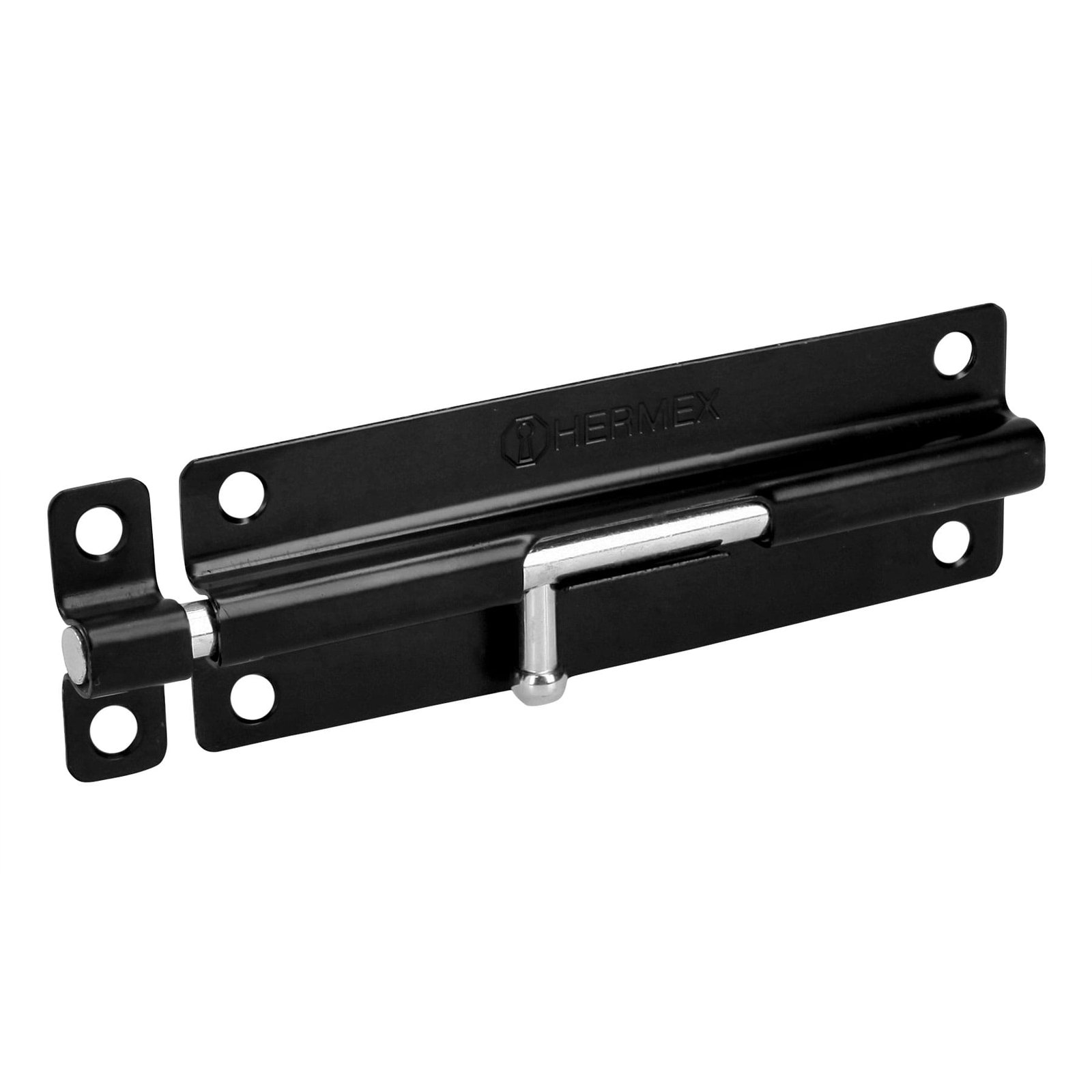 PICAPORTE DE ACERO NEGRO 6" PAS-66 HERMEX TRUPER