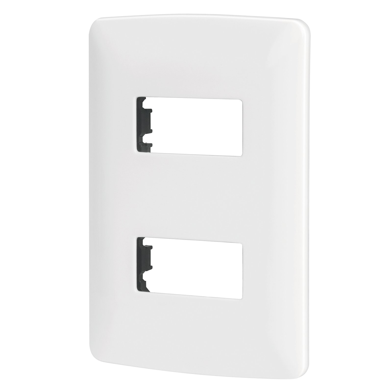 PLACA PLASTICA DE 2 MODULOS BL PPDO-IB VOLTECK
