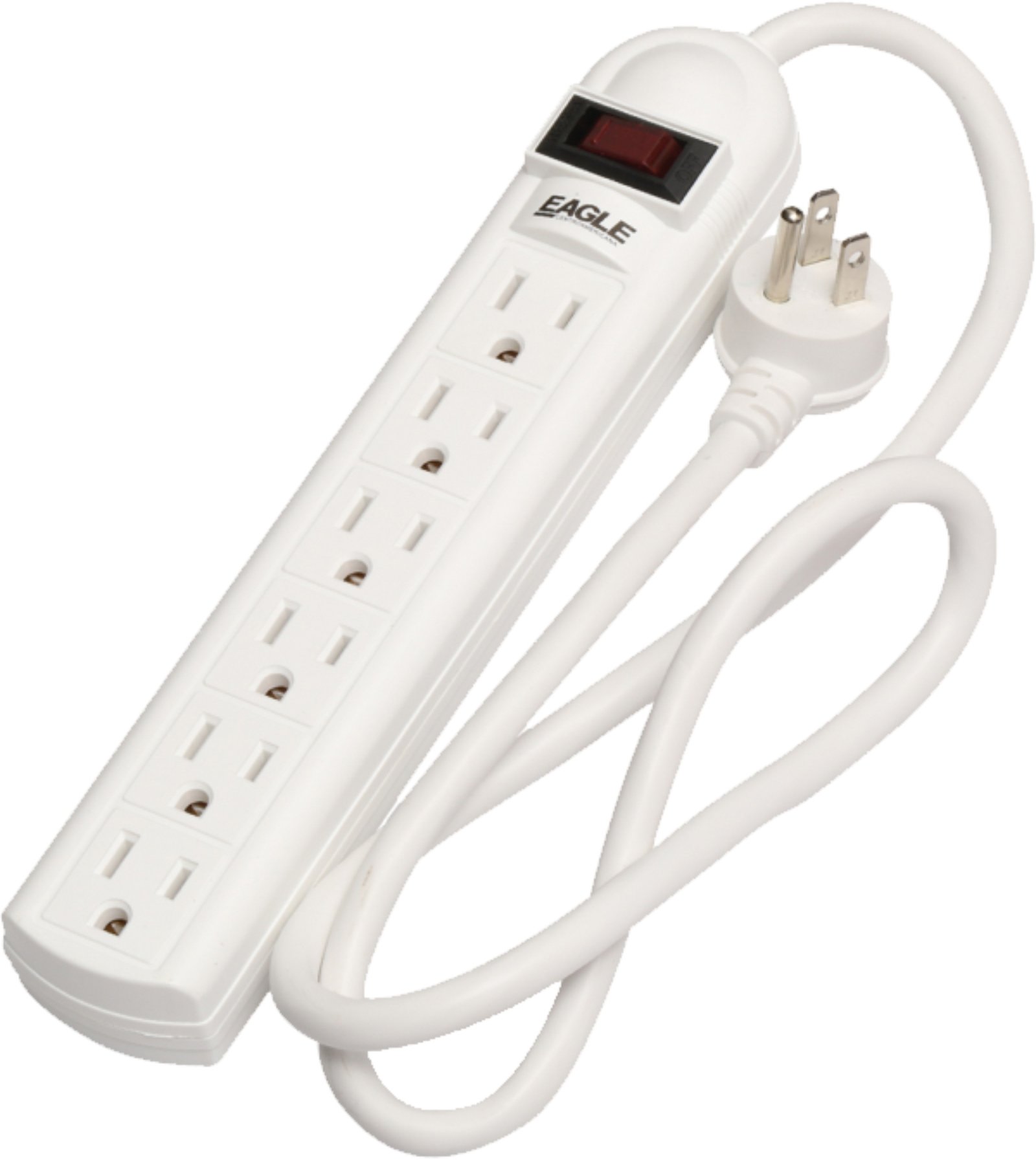 PROTECTOR DE PICOS 6 TOMAS 1135W BLANCO EAGLE
