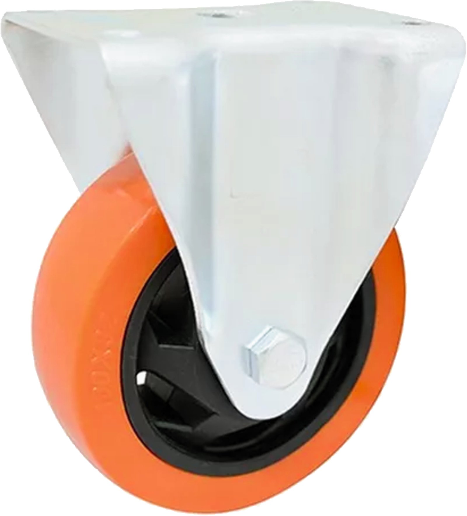 RODIN FIJO TIPO RUEDA 50mm-2 PU NARANJA
