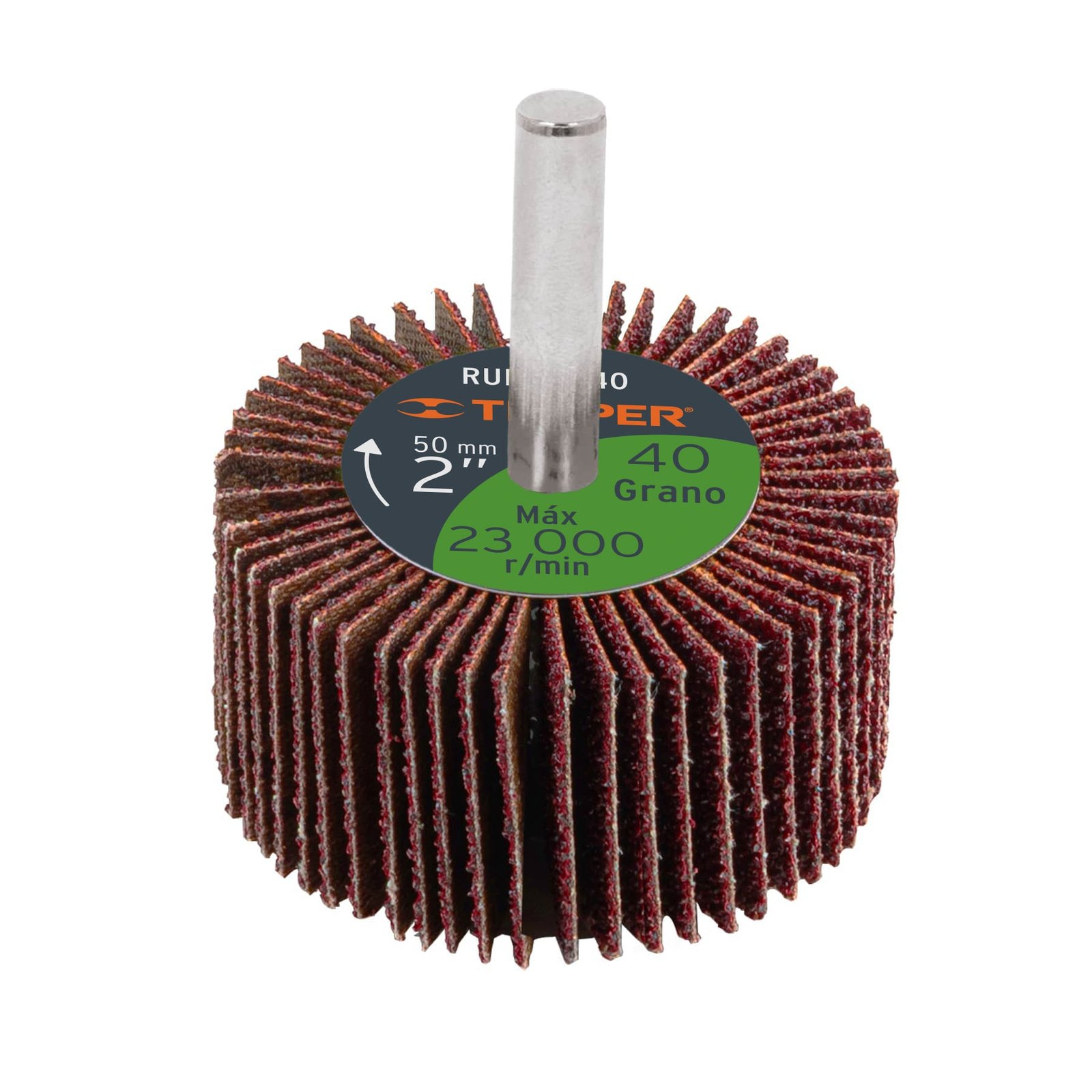 RUEDA FLAP OXIDO ALUMINI 2" G40 RUFLA-240 TRUPER