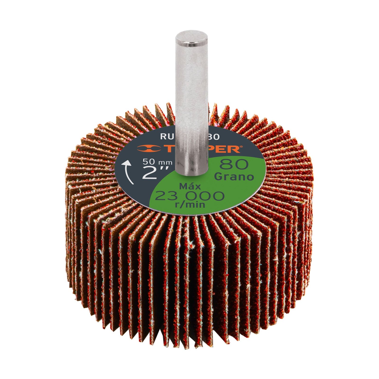 RUEDA FLAP OXIDO ALUMINI 2" G80 RUFLA-280 TRUPER