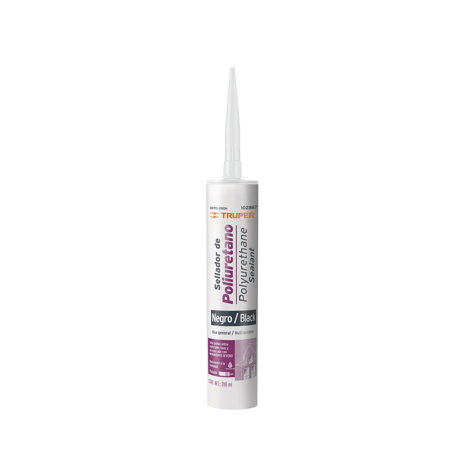 SELLADOR POLIURETANO NEGRO 280ML SEPO-280N TRUPER
