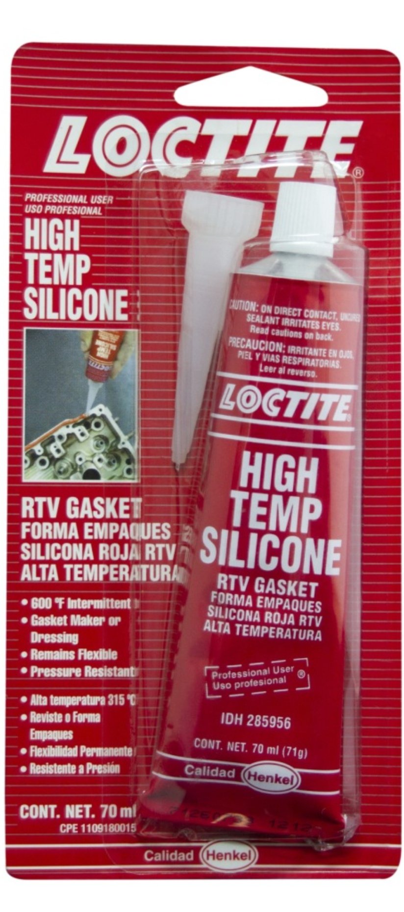SILICON P/EMPAQUES LOCTITE 70ML ROJO