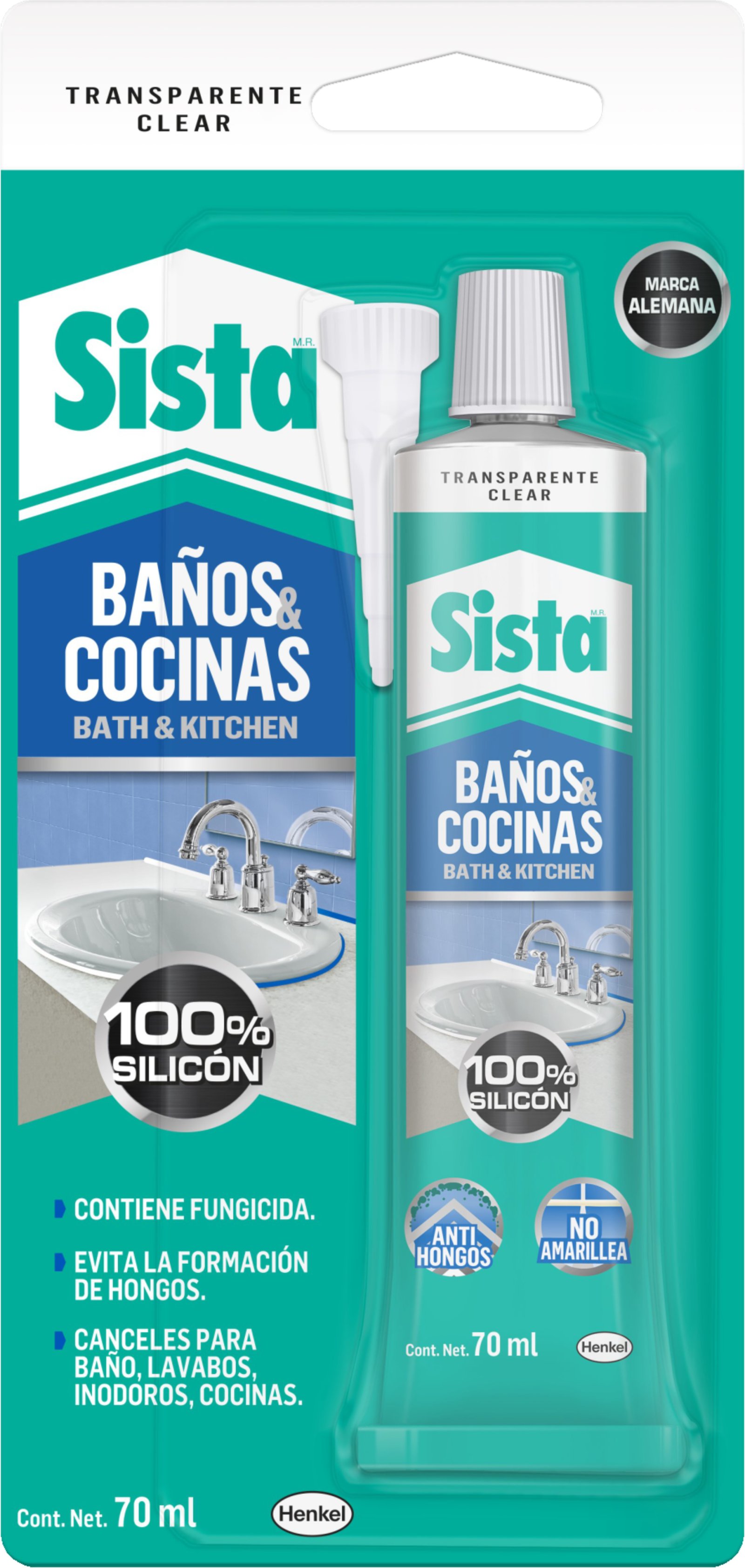 SILICON SISTA BAÑOS Y COCINAS 70 ML TRANS CJ 12