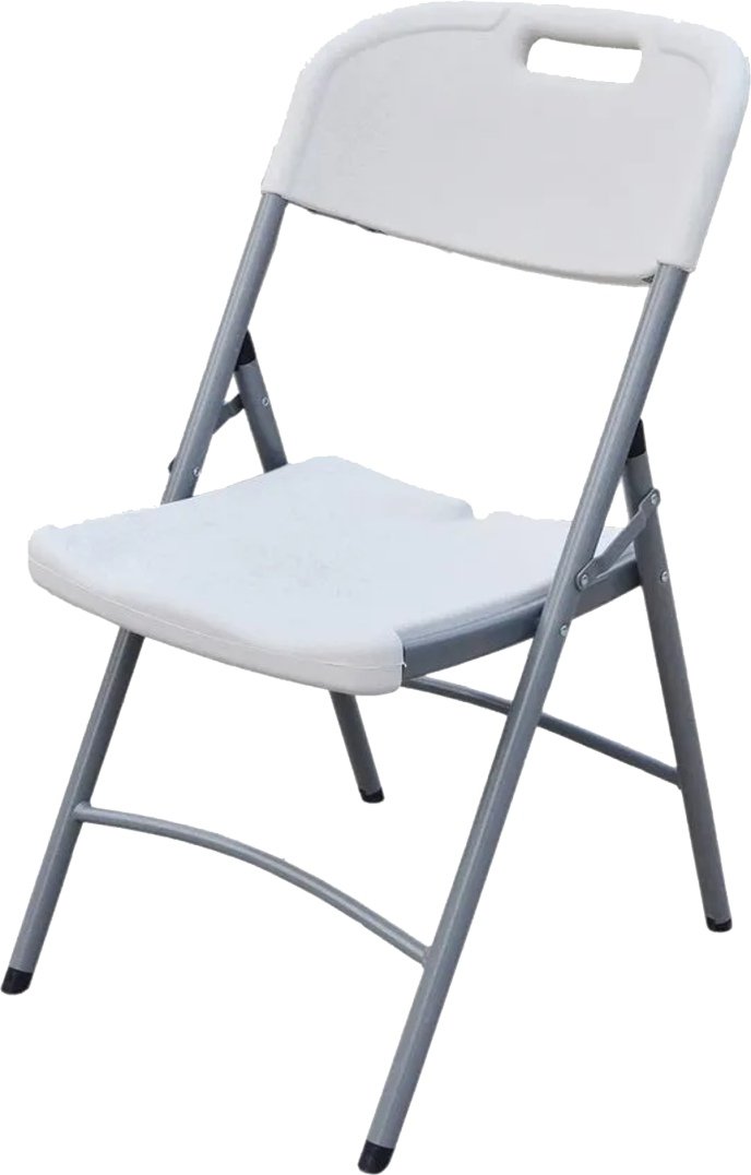 SILLA PLEGABLE BLANCA HDPE 83x57x46cm UMSA