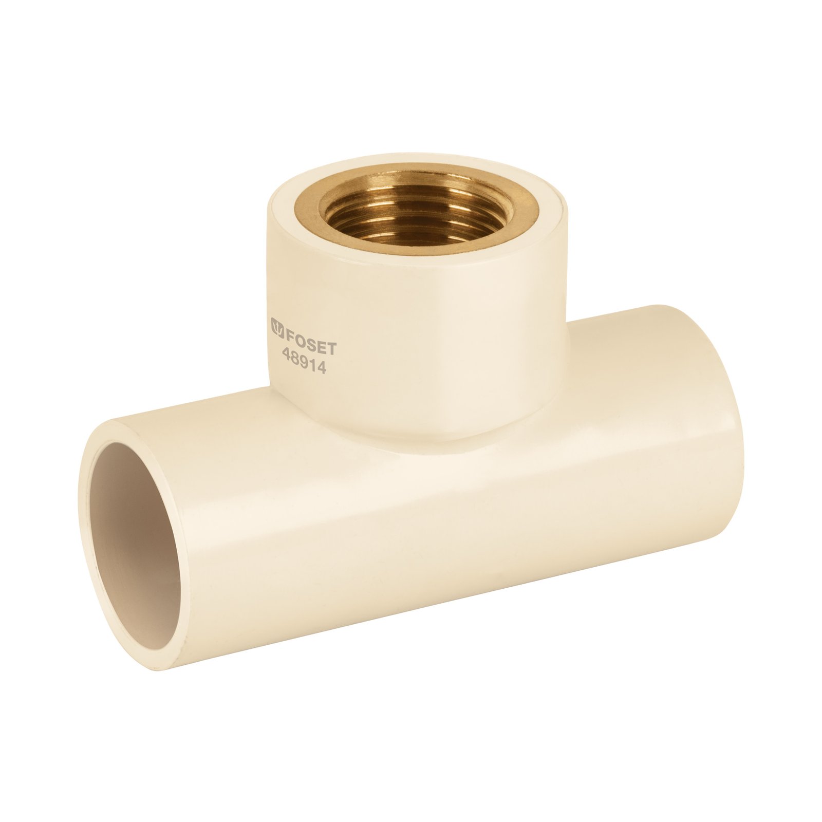 TEE CPVC 1/2 HEMBRA INSERTO MET10UD CPVC-701 FOSET