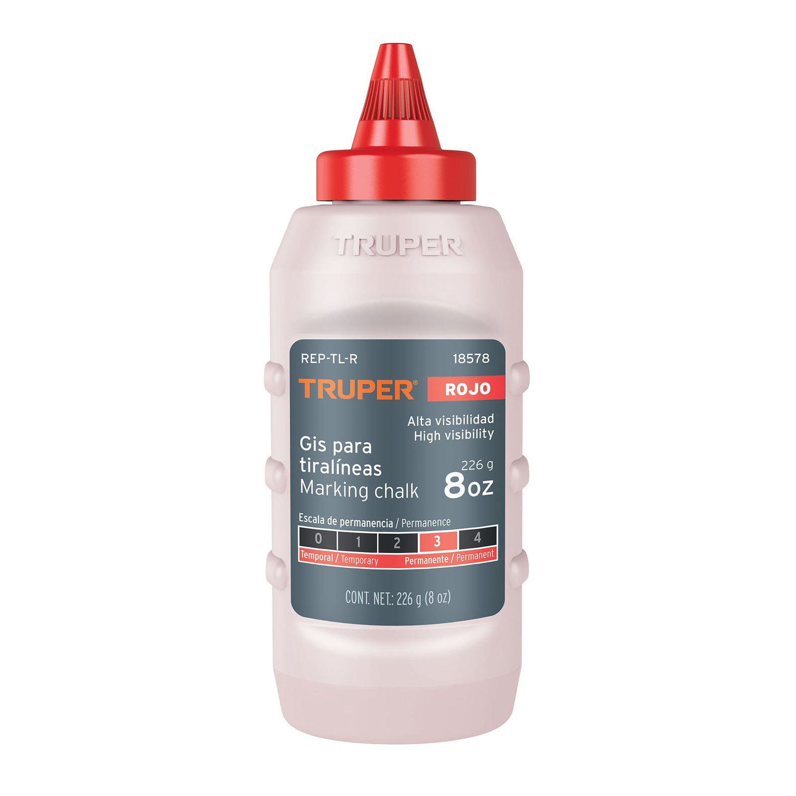 TIZA P/ TIRALINEAS ROJA TRUPER REP-TL-R T-216