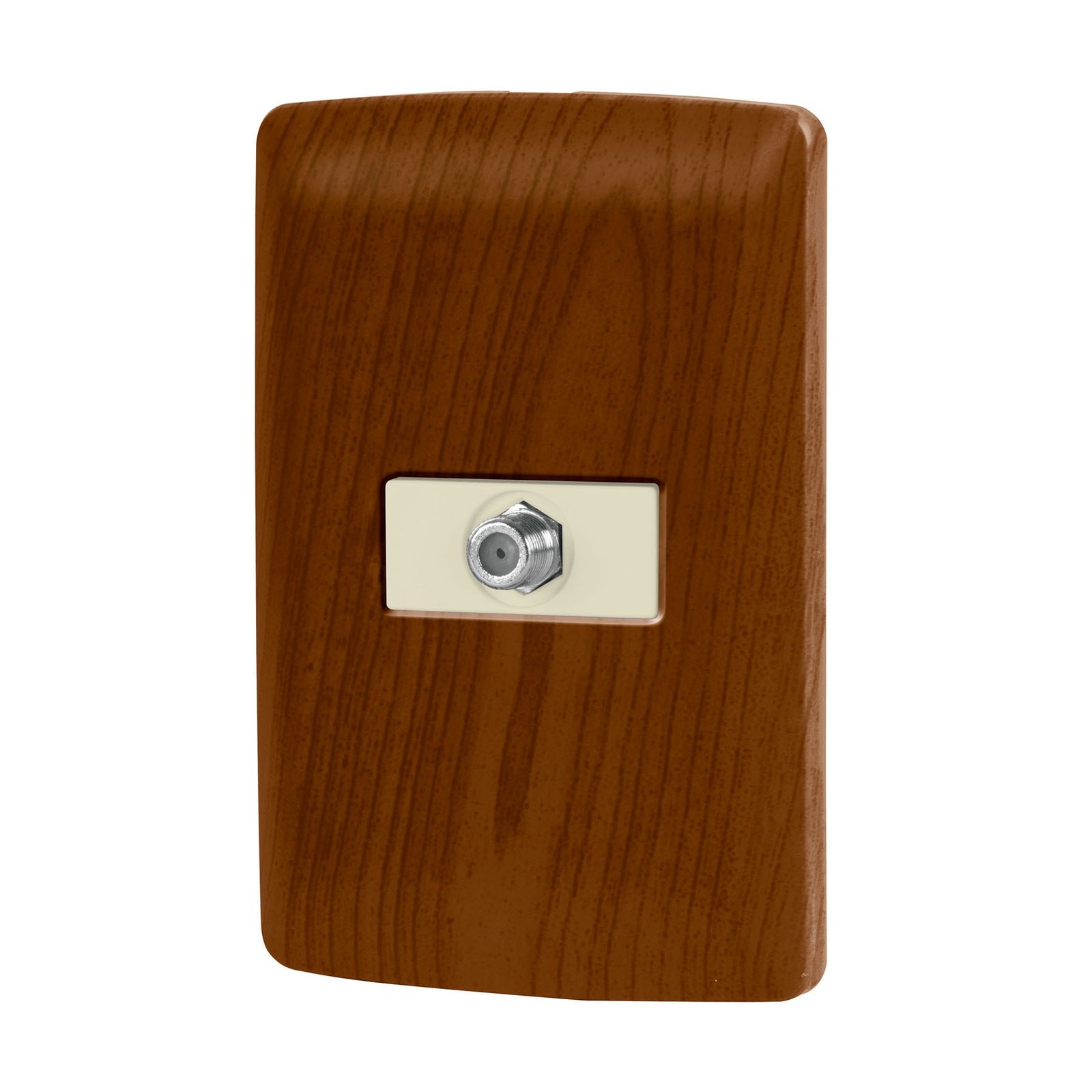 TOMA C/PLACA P/TV MADERA PA-TV-IM VOLTECH
