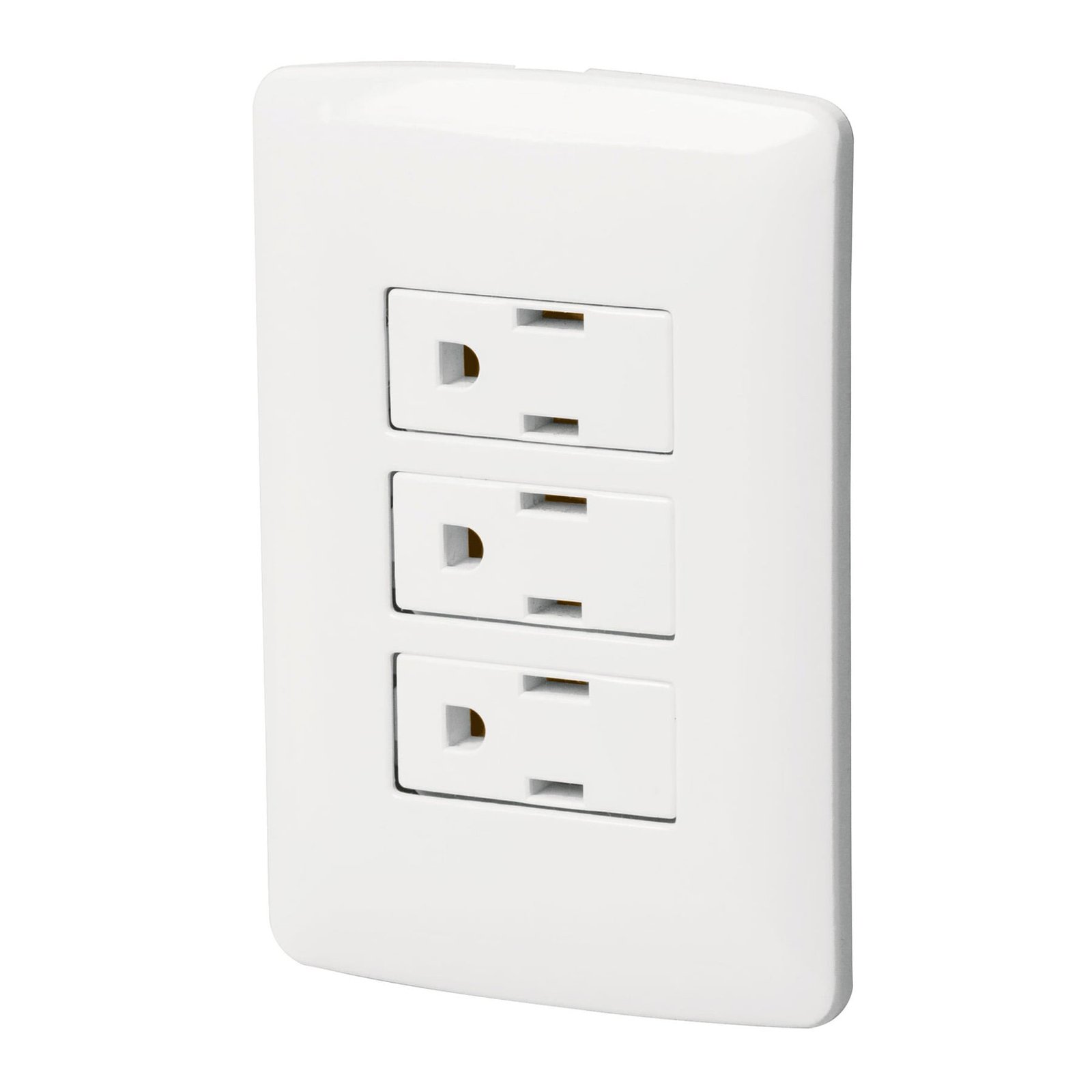 TOMA TRIPLE POLARIZADO BLANCO PA-COTR-IB VOLTECK