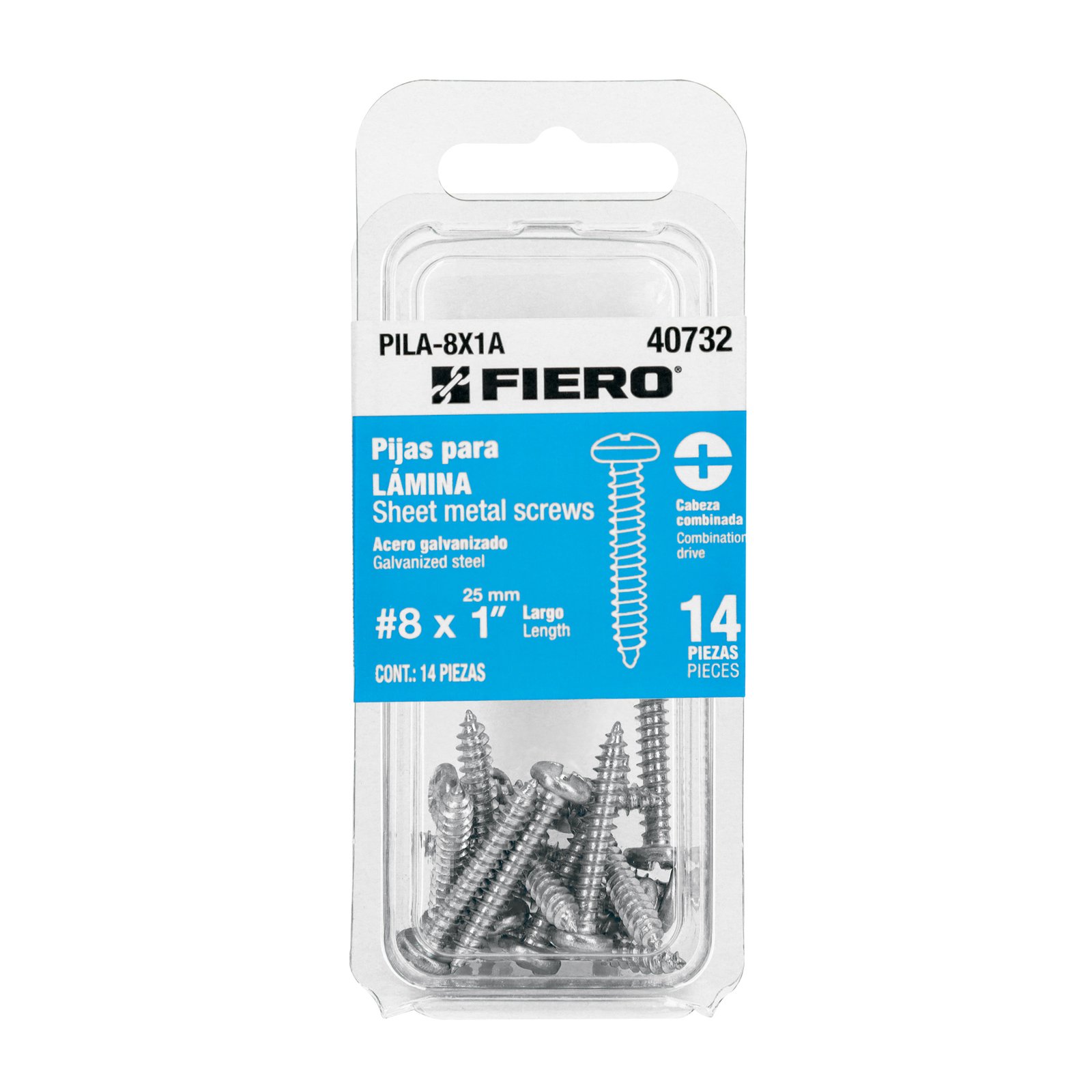 TORN AUTORROSCANT BL14UD #8 1" PILA-8X1A FIERO