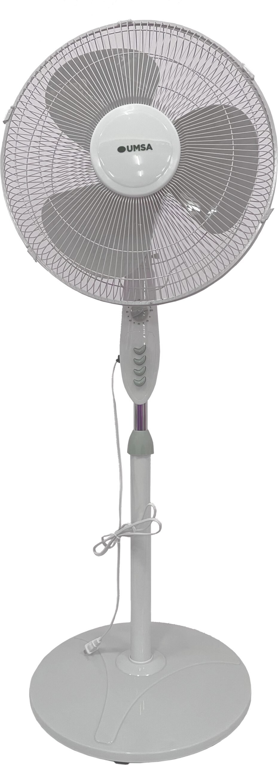 VENTILADOR DE PEDESTAL 16P 3 ASPAS 50W BLANCO UMSA