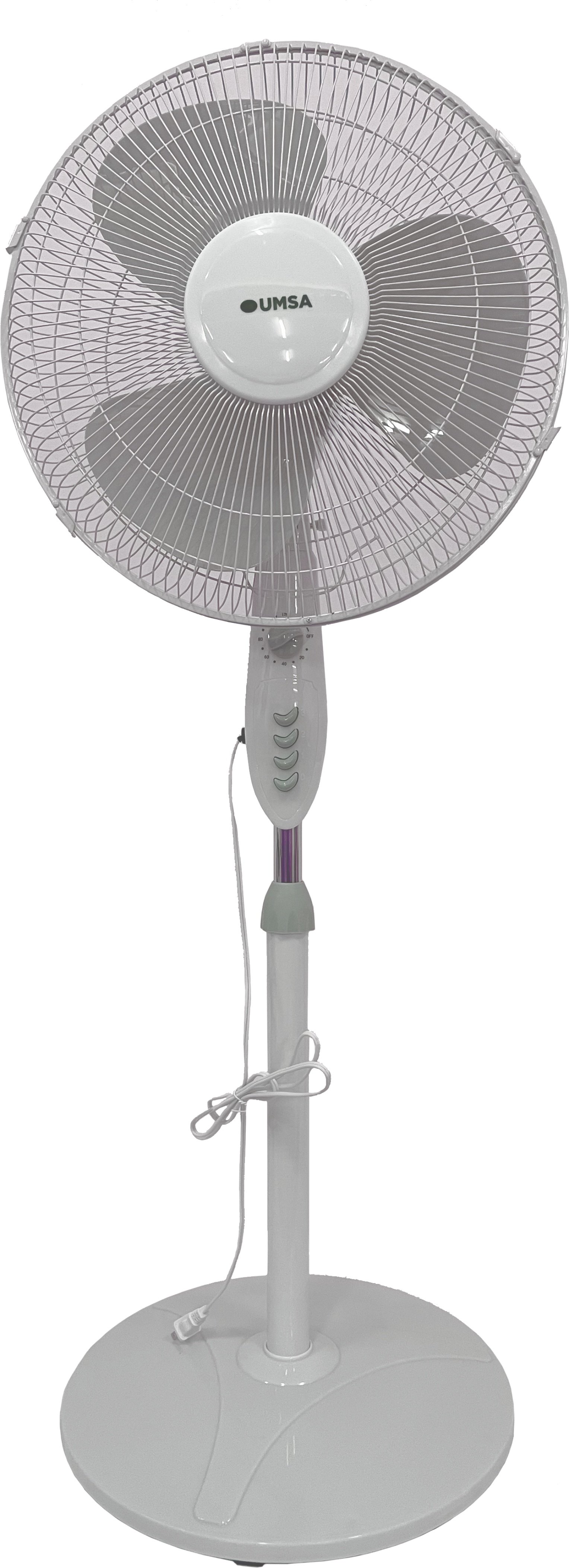 VENTILADOR DE PEDESTAL 16P 3 ASPAS 50W BLANCO UMSA